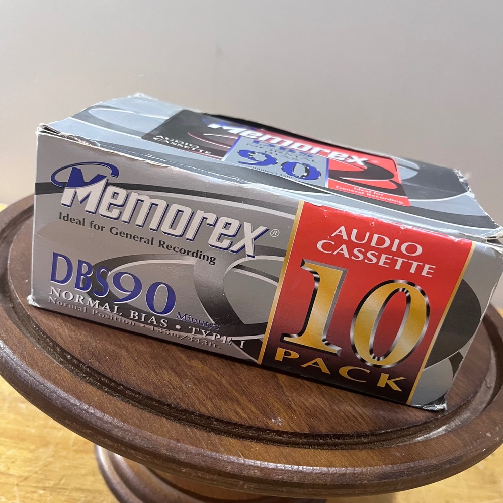 Vtg Memorex DBS 90 Blank Audio Cassette Tapes Type I Normal Bias 10 Pack 90s Y2K